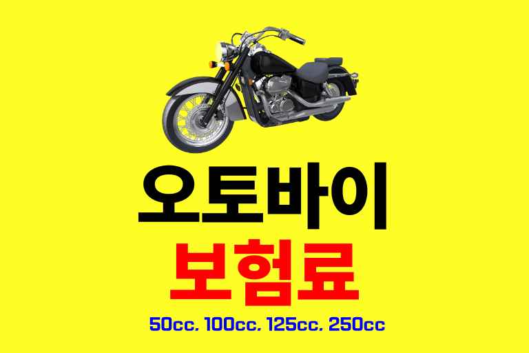 50cc 100cc 125cc 250cc 오토바이 보험료, 추천 바이크