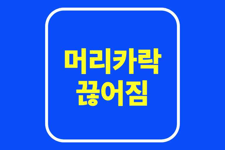 머리카락 끊어짐